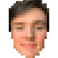 Conor's pixellated head